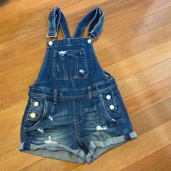 Blank NYC Pants - Blank NYC Distressed Denim Shortalls Jean 24